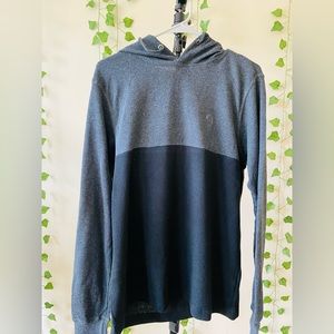 Gray and black hoodie sweater